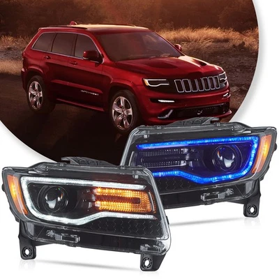 VLAND LED Projector Headlights For 2011-2013 Jeep Grand Cherokee W/Sequential - Image 1 of 4
