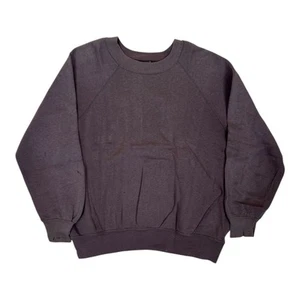 Vintage 70s Bassett Walker Raglan Sweatshirt Purple Made USA Crewneck XL Read - Picture 1 of 9