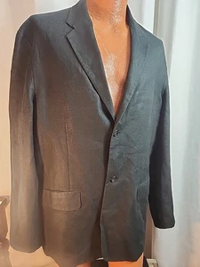 AXIS Men’s Linen Blazer Black 2 Button Sport Coat Jacket M - Picture 1 of 7