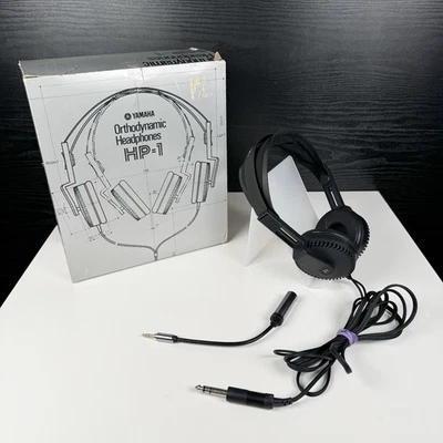 Vintage Yamaha Orthodynamic HP-1 Stereo Headphones w/ Original Box - Tested Read - Image 1 of 4