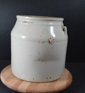 Vintage Pickle Crock 7 1/2” High Dented - Picture 1 of 14