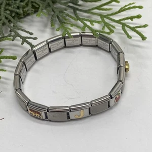 Vintage Italy Persona Links Stainless Steel 18K Uberry Links Expansion Bracelet - Picture 1 of 9