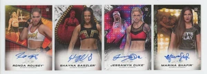 RONDA ROUSEY SHAYNA BASZLER JESSAMYN MARINA SHFIR AUTOMÁTICO/25 2020 FOLLETO TOPPS - Imagen 1 de 2
