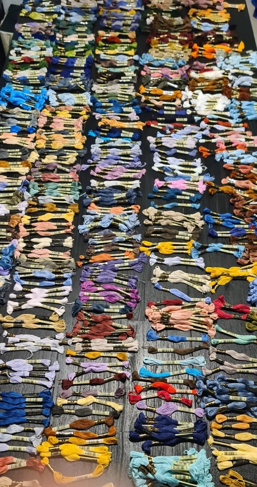 DMC Embroidery Thread - Bulk Lot +900 Skeins +250 Colours Stranded Cotton - image 1 of 4