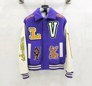 Louis Vuitton Multi Crest Leather Varsity Jacket 140197192 - Picture 1 of 7