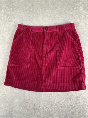 Gap Corduroy Mini Skirt Women's 12 Hot Pink A-line Y2K Pockets - Image 1 of 4