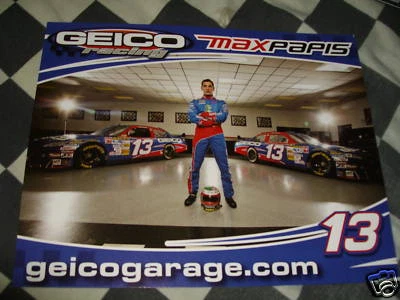 2009 MAX PAPIS #13 GEICO NASCAR POSTCARD
