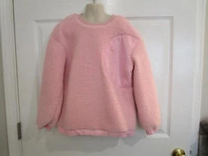 Hanna Andersson Girls Size 10 Pink Sherpa Long Sleeve PullOver - Picture 1 of 9