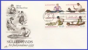 USA3 #1717-20 U/A ARTCRAFT FDC BL4 Skilled Hands - Imagen 1 de 1