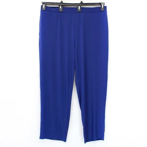 Susan Graver QVC Plus Blue Every Day Regular Liquid Knit Straight Leg Pants 5X - Picture 1 of 6
