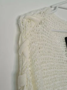 Crossroads Womens Knit Jumper Cream Plus 2XL NEW Long Sleeve Embroidered RRP $60 - Picture 1 of 10
