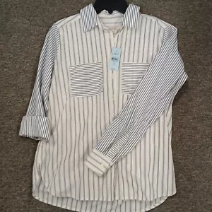 LOFT xs petite weiß mit blauen Streifen Button Down - Bild 1 von 2