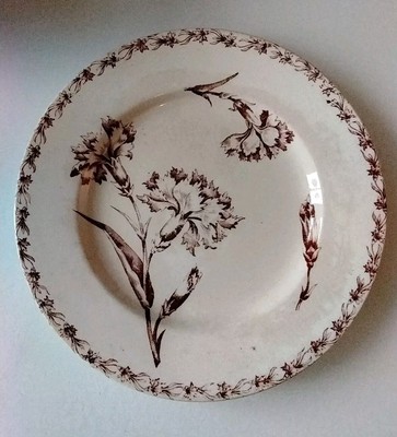 6 assiettes plates anciennes lunéville