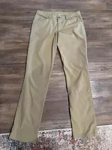 "Pantalones técnicos caqui Lululemon para hombre talla 34 x 35"" de alto" - Imagen 1 de 9