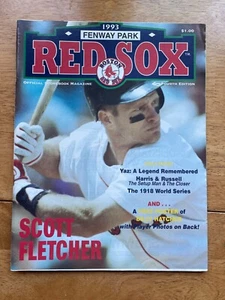 DCC: 1993 Boston Red Sox official scorebook Scott Fletcher Roger Clemens - Picture 1 of 5