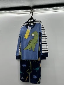 NWT Carters Oeko-Tex Boys 3 Pcs Fleece Pajamas Size 5/5A~ 2 Tops/1 Bottom - Picture 1 of 5