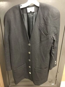 Kasper ASL Black Button Jacket - Size 8 - Picture 1 of 11