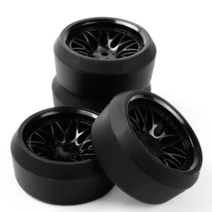 Set 4pcs Racing Car Tires Rims For HSP HPI 1:10 RC Drift On-Road Car BBNK+PP0370 - Picture 1 of 6