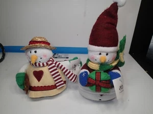 Set of 2 San Francisco Music Box Company Snowman Susan Winget Dead Battery - Picture 1 of 3