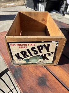 Original scarce KRISPY K'S pear crate label Krispy K Fruit - Picture 1 of 5