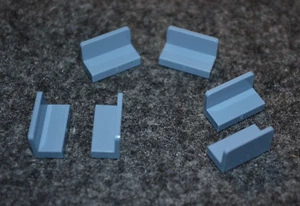 6 ~ 1x2 Sand Blue "L" Smooth Finishing Tile Bricks ~ New Lego Parts ~ - Picture 1 of 1