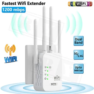 1200Mbps WiFi Range Extender Repeater Wireless Amplifier Router Signal Booster - Picture 1 of 7