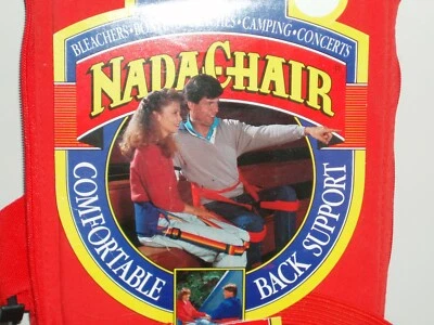 NADA CHAIR RED Comfortable Back Support ERGONOMIC DESIGN Sports Office NOS  - Image 1 of 3