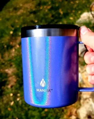 Manna Bluff Mug Sparkly Hydrangea Purple 12 Oz Insulated Stainless Dishwasher OK - Image 1 of 4