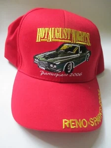 2006 UFFICIALE HOT AUGUST NIGHTS BERRETTO PARTECIPANTE AUTO RICAMATO, CINTURINO REGOLABILE - Foto 1 di 3