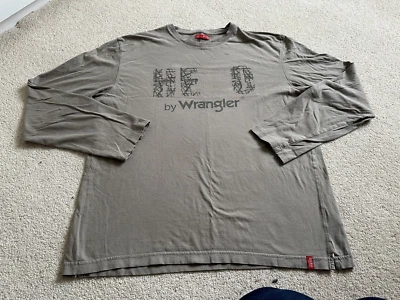 WRANGLER Mens HERO Long Sleeve Green Top T-Shirt XL - Image 1 of 4