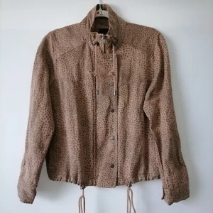 Rails Womens Brown Leopard Print Tennessee Tawny Spots Utility Jacket Size XS - Picture 1 of 9