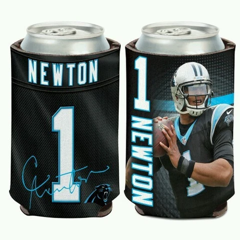 CAM NEWTON CAROLINA PANTHERS SOFT FOAM CAN BOTTLE COOZIE KOOZIE COOLER Cover