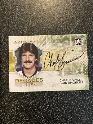 2010-11 ITG In The Game Charlie Simmer Decades 1980s Auto Autograph #A-CS Kings - Image 1 of 2