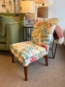 Froxfield Parker Knoll small chair Sanderson Dahlia & rosehip Briarwood/Russet - Picture 1 of 10