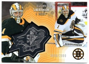2021-22 UD Extended SPx Finite /2999 #SF-4 Jeremy Swayman Bruins