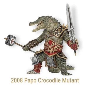 2008 Papo Crocodile Mutant Medieval Mythical Figure 38955 Retired - Picture 1 of 4