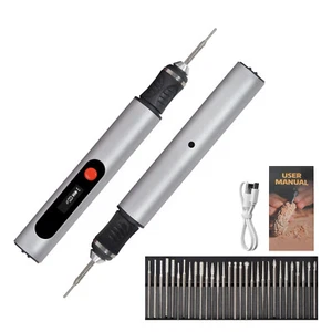 USB Rechargeable Cordless Engraving Machine Mini Electric Engraver with 30 Bits - Picture 1 of 15