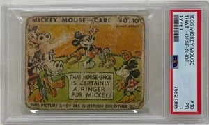 1935 Mickey Mouse Gum Card Type I That Horse-Shoe... #10 WALT DISNEY PSA PR 1 - Picture 1 of 2