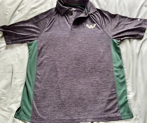 Wayne State University Warriors Short Sleeve Athletic Polo Medium - Picture 1 of 6