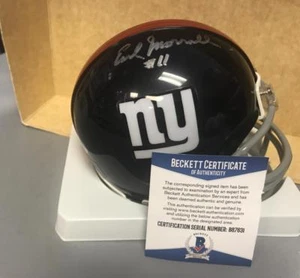 EARL MORRALL NEW YORK GIANTS SIGNED AUTOGRAPHED MINI HELMET BECKETT B87631 - Picture 1 of 1