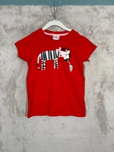 Hanna Andersson Shirt Size 8 Red Zebra - Picture 1 of 6