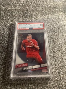 2019 Topps Finest UCL Erling Braut Haaland Rookie RC PSA 9 Mint - Picture 1 of 2