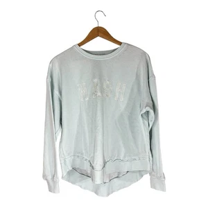 Nash hellblaues Oversize-Sweatshirt DAMENGRÖSSE SMALL/MEDIUM roher Saum - Bild 1 von 6