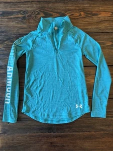 Under Armour 1/4 Zip Pullover Top Athletic Activewear Youth Medium Heatgear - Picture 1 of 5