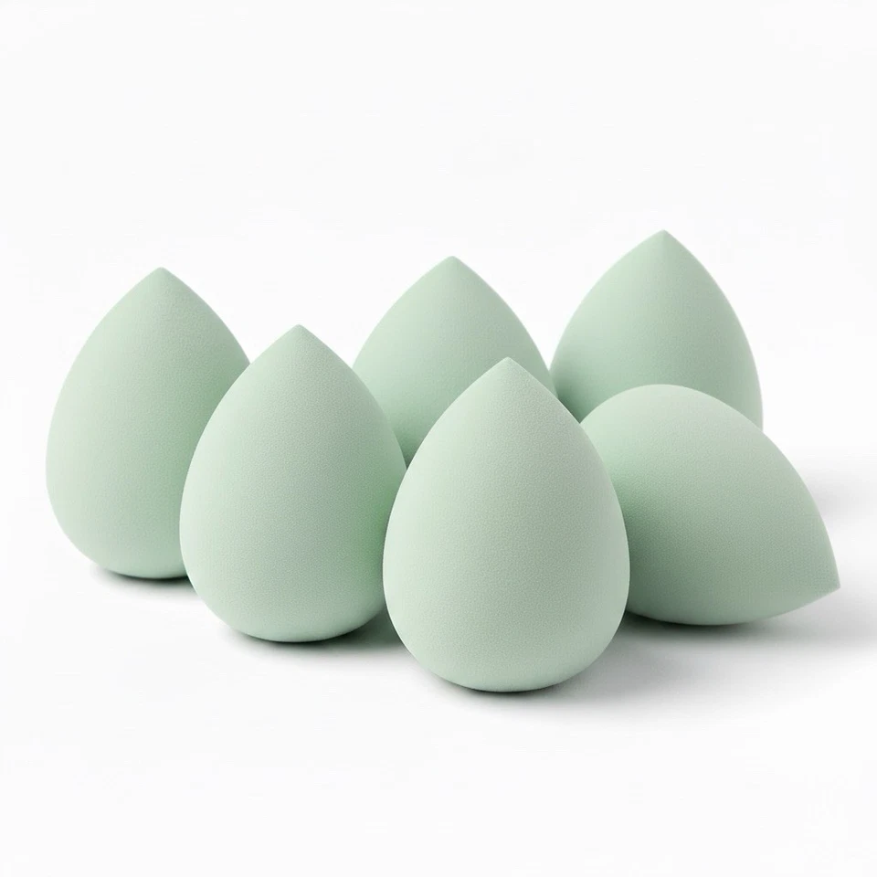 NUEVO Maquillaje Esponja Belleza Batidora, Verde Pastel, Paquete de 6, ENVÍO GRATUITO Foto 1 de 1