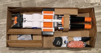 Pistola Nerf N-Strike Elite Rhino Fire Blaster Doble Alimentación 2 Cañones + 2 Tambores + Trípode Foto 1 de 3