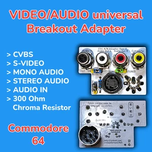 Commodore 64 universal Breakout Adapter S-Video, CVBS, Stereo Cinch RCA mini DIN - Bild 1 von 6
