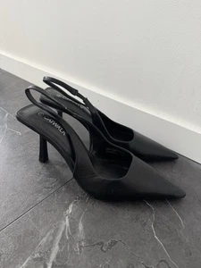 Catwalk Deichmann Slingback Pumps Gr 41 Schwarz Neu Riemchen Sandalen - Bild 1 von 2
