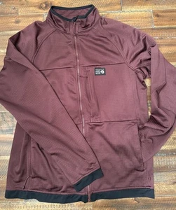 Giacca uomo Mountain Hard Wear zip leggera melanzana/viola intenso taglia med - Foto 1 di 9