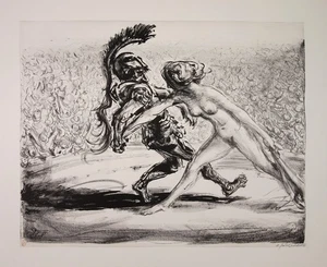 A. Paul Weber (1893-1980) Lithografie MARS UND VENUS 1953 - Bild 1 von 2